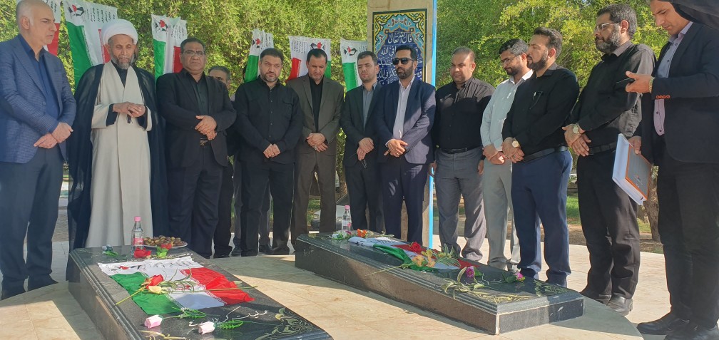 مراسم غبار روبی مزار شهدای گمنام شهرستان حمیدیه برگزار شد