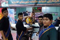 برپایی موکب تا خدمات‌رسانی رئیس آموزش‌و پرورش و دانش‌آموزان شهرستان کارون به زائرین اربعین حسینی(ع)+تصاویر