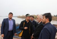 بازدید استاندار خوزستان از کارگاه محل ساخت پل ثابت عنافچه باوی +تصاویر