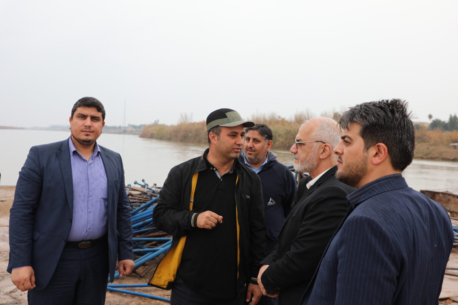 بازدید استاندار خوزستان از کارگاه محل ساخت پل ثابت عنافچه باوی +تصاویر