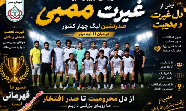 غیرت ممبی تاریخ ساخت؛ تیم شهرداری با بازیکنان بومی و کمترین امکانات، صدرنشین لیگ چهار کشور شد. غیرت ممبی تاریخ ساخت؛ تیم شهرداری با بازیکنان بومی و کمترین امکانات، صدرنشین لیگ چهار کشور شد.