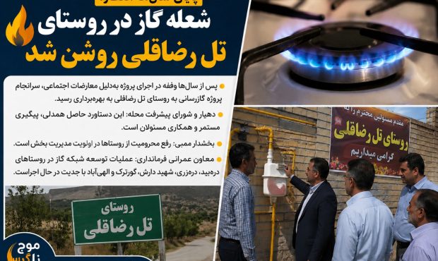 پایان سال‌ها چشم‌انتظاری؛ گاز طبیعی به روستای تل رضاقلی رسید