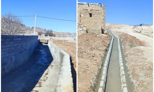 ساماندهی آب‌های سطحی گردکوچک با اجرای ۴۰ متر کانال و ۸۰ متر جدول‌گذاری