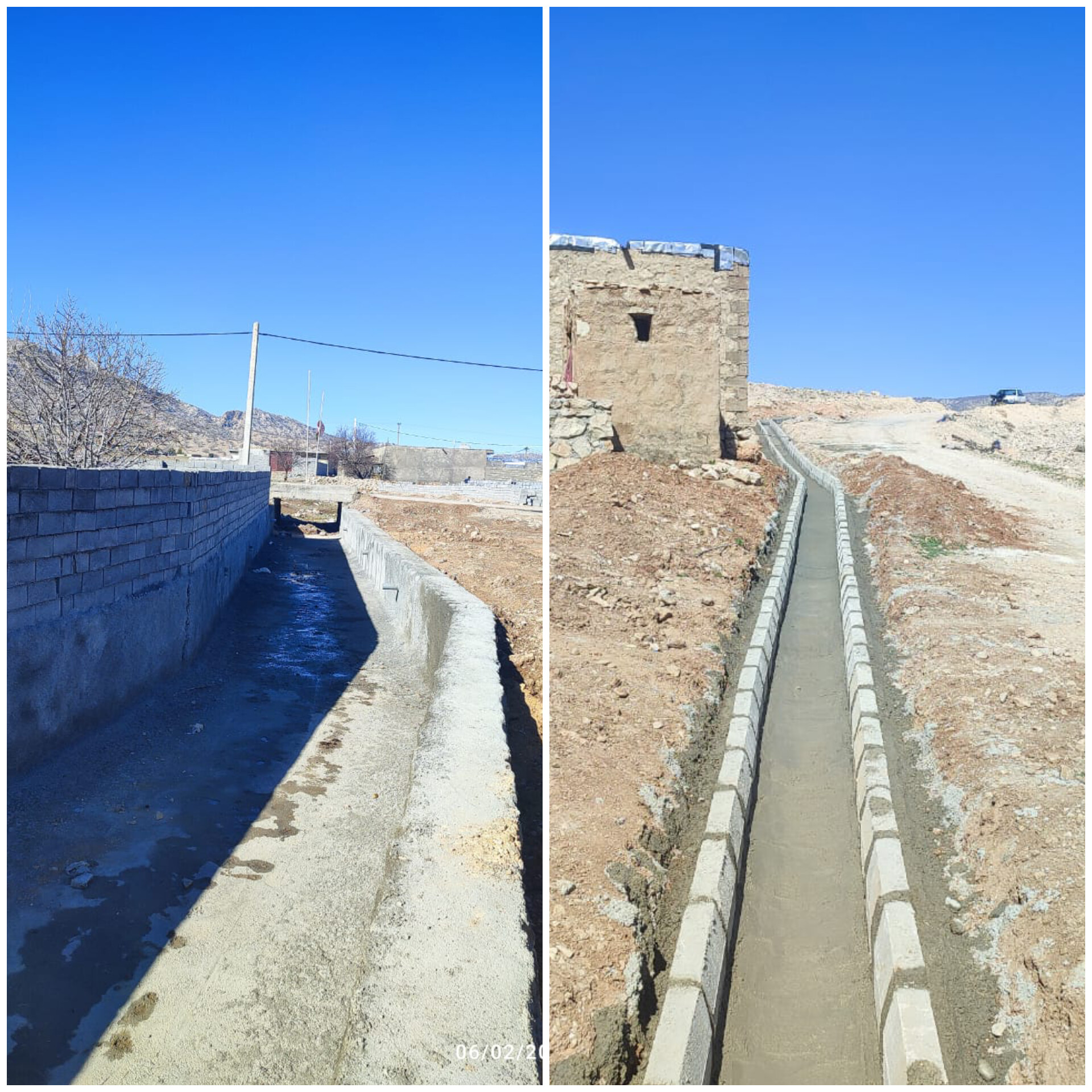 ساماندهی آب‌های سطحی گردکوچک با اجرای ۴۰ متر کانال و ۸۰ متر جدول‌گذاری